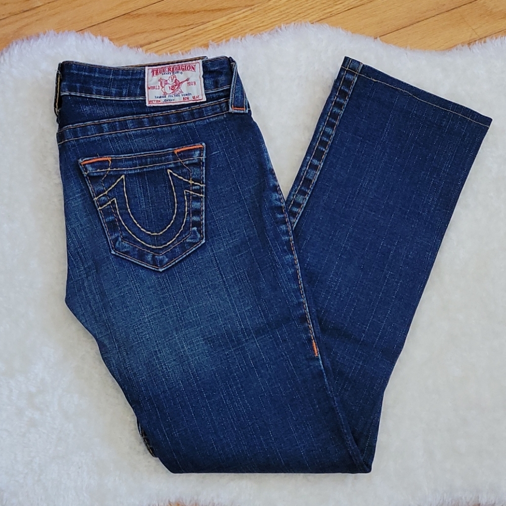 True Religion Dark Wash Jeans (altered)